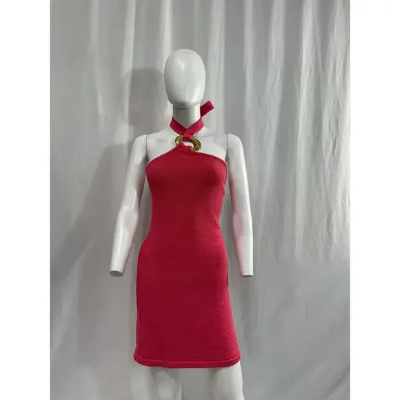 farm rio red paisley scarf knit mini dress Farm Rio Monochrome Elegance Scarf Print Mini Dress